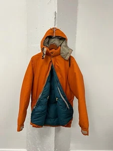 Vintage Sierra Designs Puffer Down Goose Jacket Size XL Orange Blue Full Zip - Picture 1 of 7