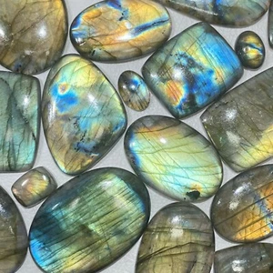 Natural Labradorite Multi Loose Gemstone For Jewelry Supply Cabochon - Picture 1 of 13