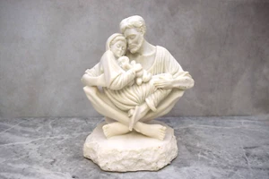 Bonita estatua de la Sagrada Familia, mármol fundido en frío, 8 1/2" ht. (CA169) chalice co. - Imagen 1 de 9