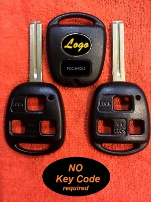 2 (BLADE CUT by PHOTO) REMOTE FOB KEY/SHELLS for LEXUS to REPAIR KEYLESS ENTRY - Image 1 of 3