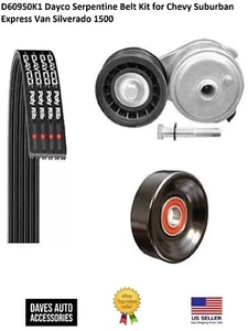 Dayco Serpentine Belt Drive Component Kit For 1998-2008 Chevrolet/GMC Models - Picture 1 of 2