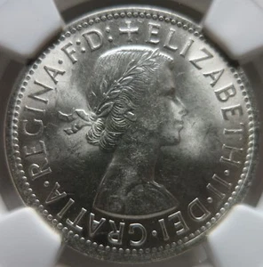 AUSTRALIA Florin 2 Shillings 1958 NGC MS 64 UNC Silver Quality Elizabeth II. - Picture 1 of 3