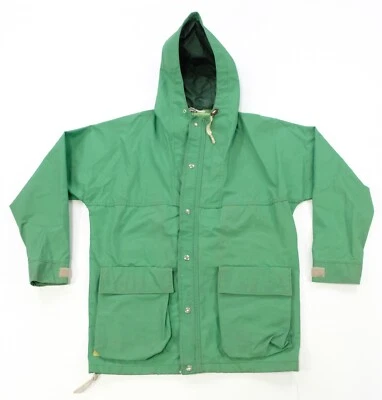 Rare VTG WOOLRICH Gore-Tex Laminate Windbreaker Rain Hooded Jacket 80s Green S - Image 1 of 4