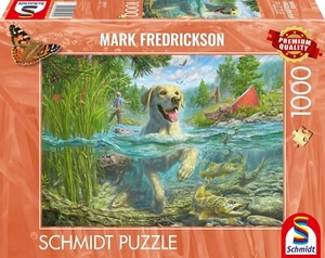 New Schmidt Jigsaw Puzzle 1000 Pieces 58557 Labrador Fishing - Picture 1 of 2