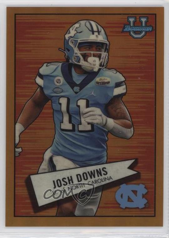 2022 Bowman University Chrome 1952 Orange Refractor /25 Josh Downs #52BF-28