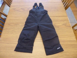 Lands' End Kids The Squall Boys Girls Unisex Snow Ski Pants Bibs 2T Black EUC - Picture 1 of 8