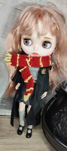 Custom Blythe OOAK Doll, Hermione Granger Harry Potter Witch Fairy Gothic Blythe