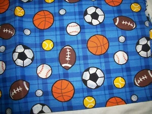 Sportbälle, 100% Baumwollstoff. Half Yard. 44" breit. Cranston, USA - Bild 1 von 2