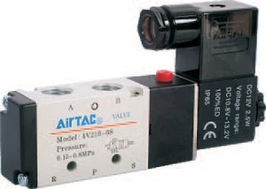 Air Pneumatic Solenoid Valve 2 position 5 way 1/4" 4V210-08-F-AC110V- Airtac - Picture 1 of 1