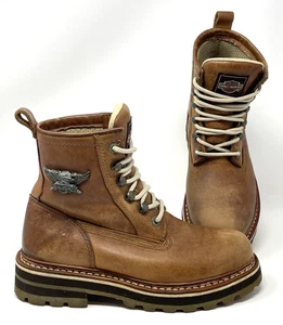 Vintage Harley Davidson Motorcycle Leather Lace Up Boots Men's 7 Combat Eagle - Picture 1 of 15