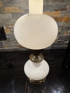 20. Jahrhundert Doppel Milchglas Lampe Vintage Selten Funktioniert! - Bild 1 von 6