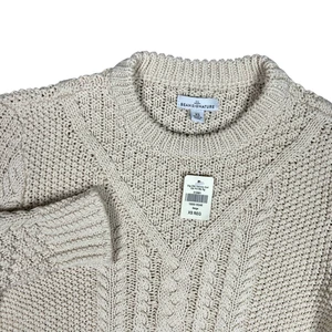 Neu mit Etikett LL Bean Pullover Damen XS beige Signatur Baumwolle Fischer Tunika lockere Passform - Bild 1 von 10