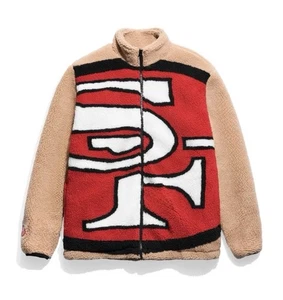 San Francisco 49ers NINERS Sherpa Chalk Line Jacket Size XL Fleece NEW NFL - Picture 1 of 7