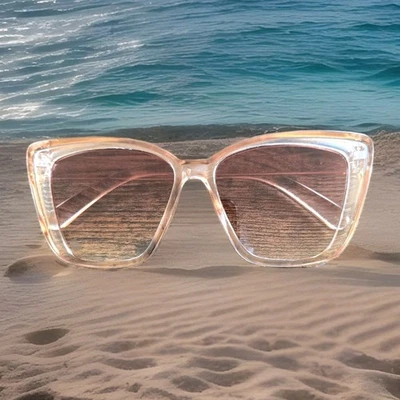 Gafas de sol para mujer color melocotón estilo vintage ojo de gato Foto 1 de 2