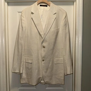 Brooks Brothers Blazer Sport Coat Mens 42 XL Linen Vintage USA made 1970s - Picture 1 of 14