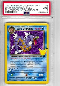 Pokémon Celebrations Dark Gyarados Holo 2021 #8 PSA 9 como nuevo - Imagen 1 de 2