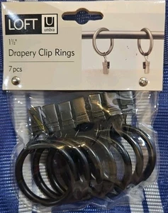 7 Piece Loft Umbra 1.5" Drapery Clip Rings - Picture 1 of 2