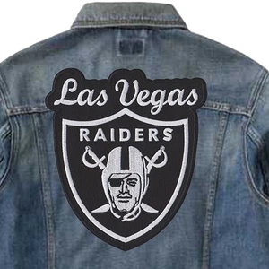 Las Vegas Raiders Nation riesige Größe 11,0"x12,1" Nähen bestickt Bügelbild Patches - Bild 1 von 12