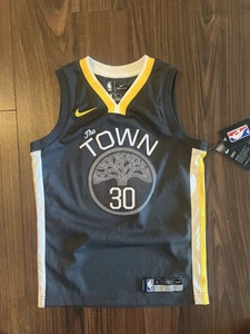 NBA Steph curry Youth City Edition Nike Jersey Size Small (8) 2021-2022 RARE NWT - Picture 1 of 4