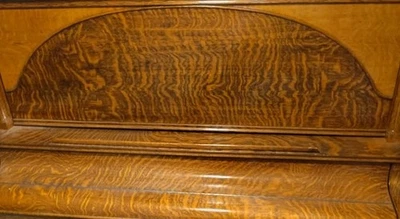 Beautiful Tiger Wood Strohber Piano Co. Omaha Upright Piano - Nebraska  - Image 1 of 4