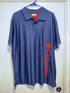 Camisa polo de golf Columbia PFG omni-sombra azul pesca para hombre talla XLarge - Imagen 1 de 5