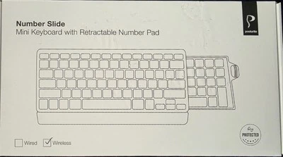 Posturite Number Slide Compact Keyboard (Bluetooth), UK Layout (X) - Image 1 of 2