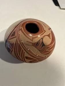 Red Ware Pottery*Jemez Pueblo*HELEN TAFOYA HENDERSON*Sgraffito Deer Design 1993 - Bild 1 von 12