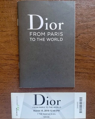 Christian Dior From Paris To The World Exhibit Denver Art Museum Booklet /Ticket - Image 1 of 4