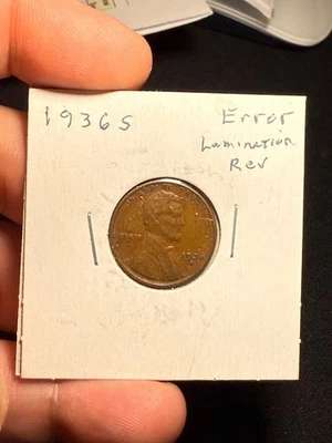 1936 S United States Lincoln Cent Error Coin - Image 1 of 2