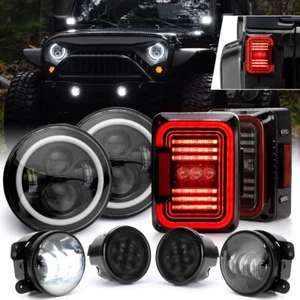 7" Round Head Light Tail Light Fog Turn Signal Lamp Kit For Jeep Wrangler JK 07+ - Bild 1 von 15