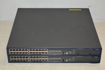 Lot 2x H3C Switch S5500-28C-PWR-SI S5500 Series W/ LSPM1CX2P Modules #H29/H30 - Image 1 of 4