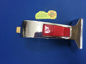 217/00051/00 Chrome Door Handle for Washer w/ Red Button Silver 2170005100 IPSO