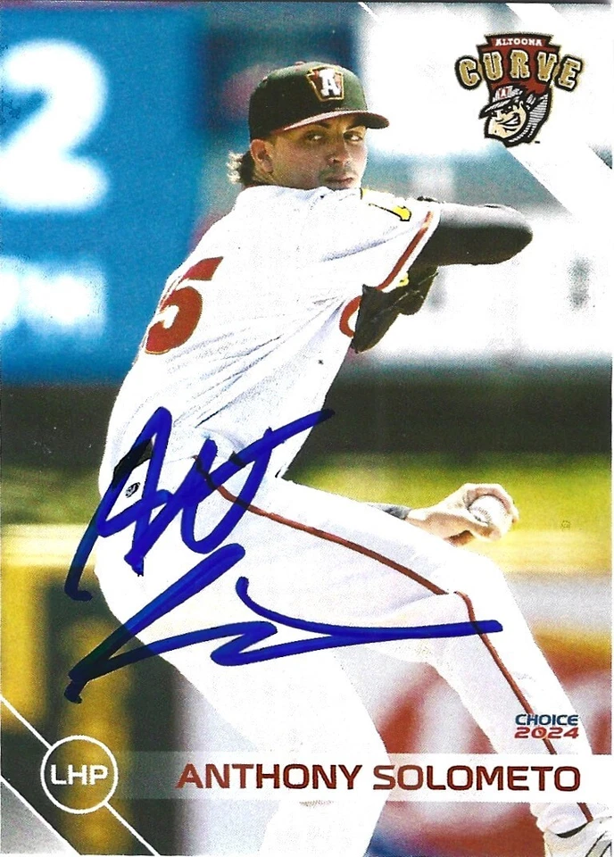 Anthony Solometo Signed 2024 Altoona Curve Team Set - Pirates Autographed - Image 1 of 1