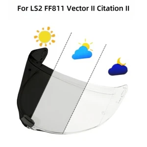 Photochromic Visor For LS2 FF811 Vector II Citation II Motorcycle Helmet Lens - Picture 1 of 3