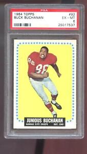 1964 Topps #92 Junious Buchanan Buck ROOKIE RC PSA 6 Graded Football Card Chiefs