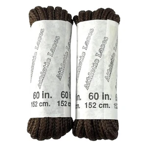 [2 pares] Cordones de zapatos redondos MARRONES 60" para zapatillas deportivas deportivas zapatos informales - Imagen 1 de 2