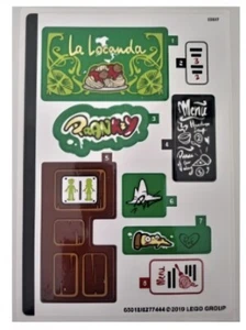 New LEGO Friends Sticker Sheet For Set 41379 Heart lake City Restaurant - Picture 1 of 1