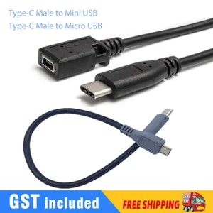 Type-C USB-C to Micro USB Mini USB Charging Data Sync OTG Cable Cord Adapter - Picture 1 of 7