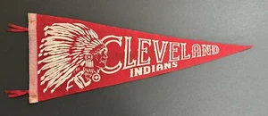 1940s Cleveland Indians Full Size Baseball Pennant - Picture 1 of 5