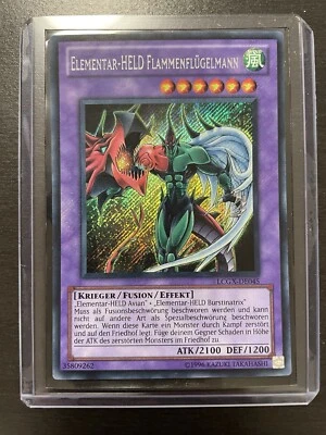 Yu-Gi-Oh! Elementar-HELD Flammenflügelmann LCGX Secret Rare Near Mint - Bild 1 von 4