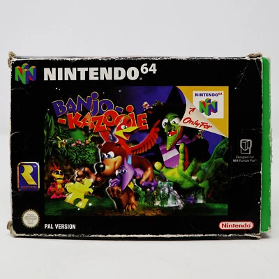 VINTAGE 1998 NINTENDO 64 N64 BANJO KAZOOIE CARTRIDGE VIDEO GAME PAL BOXED - Image 1 of 4