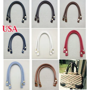 1 Paar Leder Taschengriffe Ersatz Schultertasche Handtasche Beuteltasche Riemen Henkel - Bild 1 von 18
