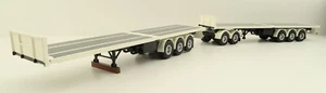 Tekno 82836 Australian Double Flatbed Trailer Set with Dolly White Black 1:50 - Picture 1 of 12