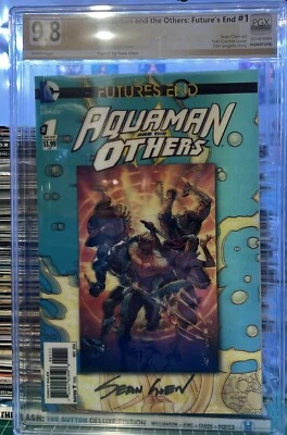 Aquaman And The Others 1 Signed By Sean Chen 3d Lenticular Cover low 1st bid - Image 1 of 4