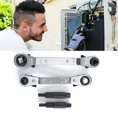 ZXMT Refrigeration Hvac-Service-Wrench-Kit & Hex Bit Tools 3/8 To 1/4 5/16 X 1/4