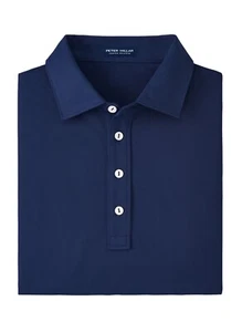 NWT Peter Millar Crown Crafted Performance Mesh Navy Blue Polo Shirt Mens NEW!!! - Picture 1 of 2