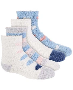 Trimfit Girls 4-Pack Retro Hearts Cozy Crew Socks - Picture 1 of 8