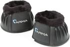 Black: Size Large Fur Trimmed Over Reach Bell Boots