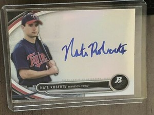 Nate Roberts 2013 Bowman Platinum Prospects Autograph Rookie Card RC. Twins