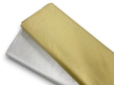 NUTEX Tessuto Cotone Oro Argento Metallizzato Tinta Unita Natale Patchwork Trapuntino Materiale